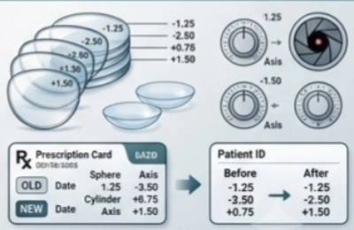 EYEGLASSES OR CONTACT LENS PRESCRIPTION CHANGE